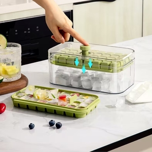 32/64 Kühlschrank Eis Aufbewahrung sbox Küche Tragbare Pop Ball Maker Form Eiswürfel schale mit Deckel für Haushalt Whisky Cocktail - Product Image 4