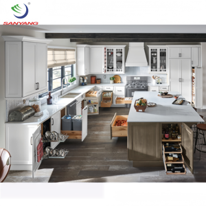 Armoires de cuisine contemporaines, vente en gros d'usine, armoires de cuisine américaines en bois massif, à monter soi-même - Product Image 3