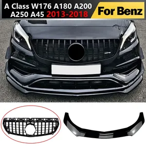 Spoiler delantero para Mercedes Benz Clase A W176 A180 A200 A250 A45 (2013-2018), estilo GTR, para la parrilla delantera. - Product Image 1