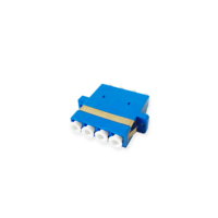 Adaptateur LC UPC Adaptateur à fibre optique duplex Bride 4 Quad Connecteur de couplage de télécommunication à fibre optique