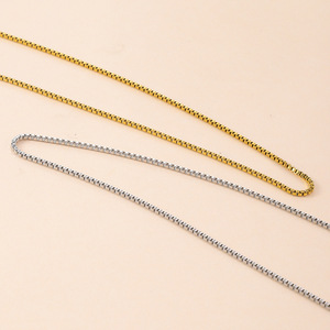 Hip Hop aragosta catenina catena scatola in acciaio inox <span class=keywords><strong>argento</strong></span> oro quadrato perla Extender catena lunga catena sottile collana a catena - Product Image 3