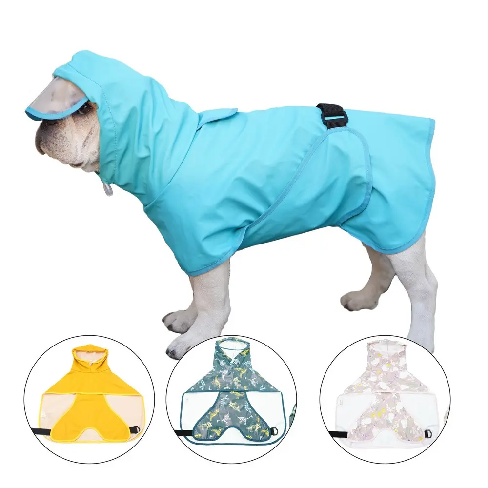 Designer Hund Regenmantel Poncho Pet Outdoor Verstellbare Lieferungen Hund Regenmantel wasserdichter Stoff für Regenmantel