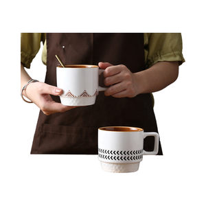 10oz Modern Eco-Friendly Simple <b>Teacup</b> Set High Appearance Custom Ceramic Coffee Mug - Product Image 4