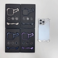 INS style Cool designer de mode cadre en métal étui mobile pour accessoires iphone Objectif avec iphone 13 14 15 16 Pro max