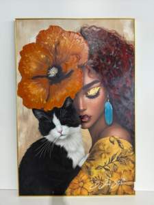 Quadro su Tela con Ritratto di Donna Africana Moderna e Lussuosa, Grande Formato, Decorazione Murale per la Casa, Stampa Digitale, Poster - Product Image 4