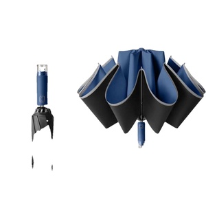 Marteau de secours entièrement automatique en fibre de verre à trois plis pour briser les vitres, outil d'évasion automobile d'urgence, parapluie noir pour adultes - Product Image 1