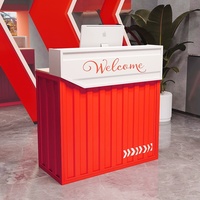 Comptoir de caisse enregistreuse en métal de style industriel, avec tiroir de réception, pour bureaux commerciaux, bars, salles de sport - Design créatif et tendance, petit format