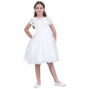 Abito da principessa per ragazze con retro a cuore traforato <span class=keywords><strong>abbigliamento</strong></span> per bambini spettacolo di nozze damigella d'onore abiti da festa di compleanno per fioraia <span class=keywords><strong>2</strong></span>-14 <span class=keywords><strong>anni</strong></span> - Product Image 2
