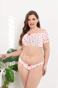 新しいデザインハート印刷スリングセット女性ストラップ付きセクシーランジェリーレディース下着セクシーランジェリー - Product Image 4