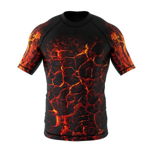 Rashguard MMA 100% coton, Jiu Jitsu, couleur personnalisée, manches longues, séchage rapide, respirant, col rond, pour hommes, toutes saisons - Product Image 1
