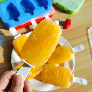 Cấp Thực Phẩm Phim Hoạt Hình Silicone Ice Cream Khuôn Tự Chế Đa Hình Dạng Popsicles <span class=keywords><strong>Maker</strong></span> Ice Cream Công Cụ Với Bìa Và Gậy - Product Image 4