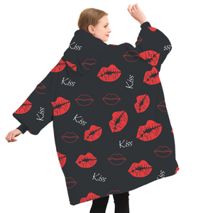 Couverture à capuche personnalisée en usine Taille unique en peluche Sherpa Couverture portable confortable pour femmes <span class=keywords><strong>et</strong></span> hommes - Product Image 5