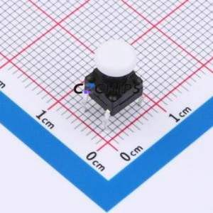 TSW06111-095B331CA-003E Tactile Switch Through hole-4P,6.1x6.1mm Switch Single Pole Single Throw Round Button 1.8N 6.1mm - Product Image 1
