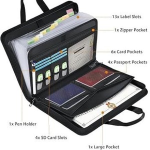 Fireproof Waterproof File Storage <b>Bag</b> With Zipper Closure And Organized Pockets For <b>Documents</b> And Electronics - Product Image 4