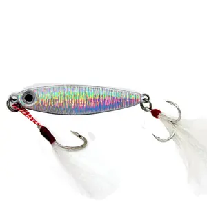 HAYA 3D Colors Jigging Lures Jig Fishing Lures With Assist Hook And Treble Hook Luminous Lead Jigs