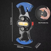 Lampe de poche EDC Kit de survie en plein air pour le camping et la pêche Lampe de signalisation d'avertissement à LED rouge tout en un Outil d'évacuation d'urgence pour voiture