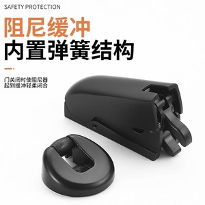 Kaishengxi - Tope de puerta amortiguado de aleación de zinc, montaje en suelo, bloqueo automático silencioso para puertas y ventanas de madera - Product Image 4