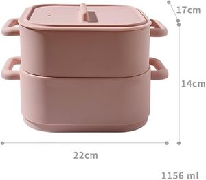 Juego de recipientes de silicona para microondas con asas para cocinar verduras y aves, y recipientes versátiles para almacenar alimentos, resistentes al calor. - Product Image 5