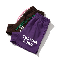 Shorts de basketball athlétiques pour hommes en polyester de haute qualité, style streetwear, avec motifs graphiques, en maille, pour la course et l'été, vente en gros et personnalisables