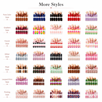 Autocollants pour ongles en gel UV semi-durcis E&A, style French Manucure, non toxiques, écologiques, auto-adhésifs, à usage unique, style pailleté