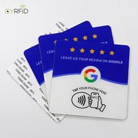 Autocollant NFC étanche en acrylique de 10 cm pour avis clients, prêt à être expédié, en stock pour revendeurs (vente en gros)