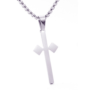 <b>Cross</b> Pendant Necklace Stainless Steel Unisex Fashion Jewelry Gift - Product Image 1