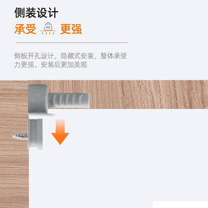 Support de panneau en plastique monocouche à installation dissimulée, forte capacité de charge, pour connecteur de cloison de meuble de placard - Product Image 1