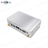 Mini PC Industrial sin Ventilador EGLOBAL, Core I3 6157U 7100U 8130U D4 VGA HD, 2*LAN, 6*COM, 6*USB, 1*SIM Integrada, Mini Computadora