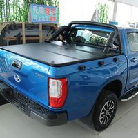 Couvercle de tonneau pliable en alliage d'aluminium en trois parties pour Ford Ranger Toyota pour Hilux NP300 Navara Saveiro Silverado Verrouillage D-MAX