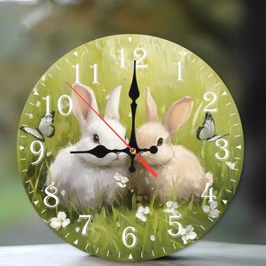 Orologio da Parete <span class=keywords><strong>in</strong></span> <span class=keywords><strong>Legno</strong></span> 25x25cm con Elementi <span class=keywords><strong>in</strong></span> <span class=keywords><strong>Pietra</strong></span> Naturale - Product Image 2