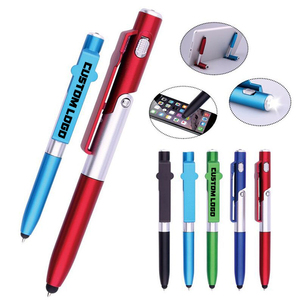 Multifunctional <b>Foldable</b> Phone Stand with LED Light and Pen Adjustable Viewing Angle for <b>Desk</b> Office Use - Product Image 1