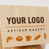 Sacs en papier kraft brun écologiques personnalisés pour boulangerie, petits sacs en plastique avec fenêtre pour pain au levain et sandwichs