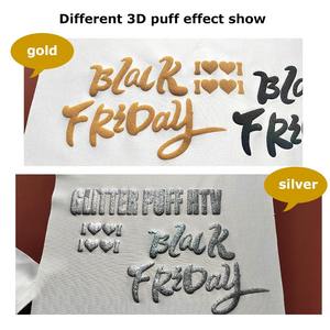 Angelacrox Htv baja temperatura fácil <span class=keywords><strong>Subli</strong></span> oro brillo Easyweed camiseta Textiles rollos 3D espuma Puff vinilo transferencia de calor - Product Image 3