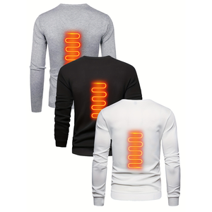 Offre Spéciale hommes couche de base ensemble de <span class=keywords><strong>sous</strong></span>-vêtements lavable chauffant <span class=keywords><strong>thermique</strong></span> ensemble léger chauffage vêtements de nuit pour l'escalade d'hiver - Product Image 1