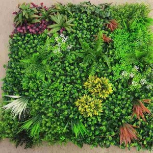 LO-949 Vente en gros Panneau mural végétal artificiel 1x1m résistant aux UV pour la décoration de jardin et l'aménagement extérieur - Product Image 3