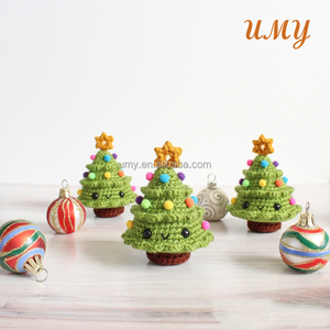 Cheveux Au Baby Adorno de Navidad artificial Decoraciones para niños Árbol de juguete Fabricantes Colgante Miniatura <span class=keywords><strong>Verde</strong></span> <span class=keywords><strong>Amigurumi</strong></span> Crochet - Product Image 2