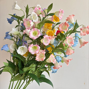 Fiori Artificiali di <span class=keywords><strong>Campanula</strong></span> a Stelo Lungo, Effetto Realistico, per Decorazioni di Matrimoni, Casa e Feste - Product Image 1