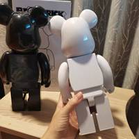 Figur Aksi Bearbrick400% Warna Solid PVC Mainan Dekoratif dan Interaktif Kualitas Bagus Aksesoris Hewan Kartun