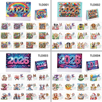 DIY Diamant Peinture Calendrier Kit 2026 Cristal Diamant Art Bureau Calendrier Décorations Nouvel An Festival Cadeaux