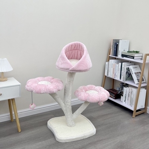 Torre <span class=keywords><strong>Tiragraffi</strong></span> Gigante di Lusso Natalizia Personalizzata Albero per Gatti Originale a Casetta a Forma di Albero a Fiori Multicolore Struttura da Arrampicata per Gatti di Grossa Taglia - Product Image 5