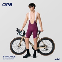 Cuissard de cyclisme pour homme OPB, respirant, absorbant les chocs, haute élasticité, nylon/spandex, rembourrage en chamois, professionnel pour la route