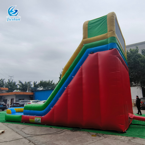 2025 nóng bán khổng lồ PVC màu xanh lòng kép Lane trượt nước thương mại trượt nước Inflatable cho trẻ em - Product Image 4
