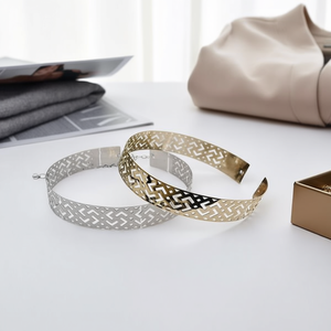 Cinturón Metálico Angelina con Diseño Calado de 4 cm de Ancho para Mujer, Accesorio de Moda - Product Image 2