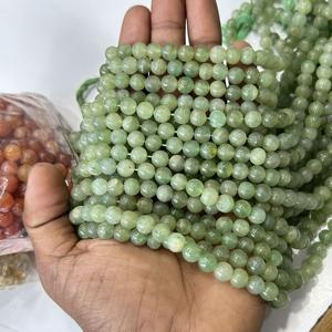 Cuentas de Aventurina redondas de 8 mm de color verde claro Natural, accesorios de joyería de moda para bodas, fiestas, regalos, exportación desde la India - Product Image 3