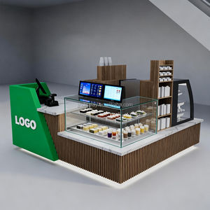 Fool Beach Wood <span class=keywords><strong>Cafe</strong></span> Station Food on Static Indoor <span class=keywords><strong>Barista</strong></span> Event Bean Giant in Machine Coffee Kiosk Cup Design - Product Image 3