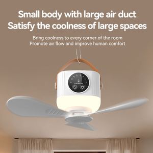 New Design 7200Mah Portable Usb Rechargeable Ceiling Professional Oem/Odm Outdoor Camping Fan With Emergency Led <b>Lighting</b> - Product Image 3
