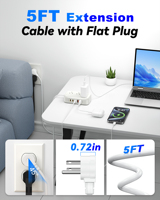 4 Prizli, 3 USB-C ve 6 USB-A Girişli, 1.5m Kablolu, ABS Güvenlik Tasarımlı Ev Tipi Priz Çoklayıcı
