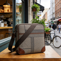 Trendige Herren-Umhängetasche, Leichte Tragbare Anpassbare 3D-Gestrickte Crossbody-Tasche für Männer