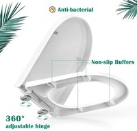 Easy — siège de toilette à dégagement rapide, avec mécanisme de fermeture souple, fixation facile sur le haut et le bas