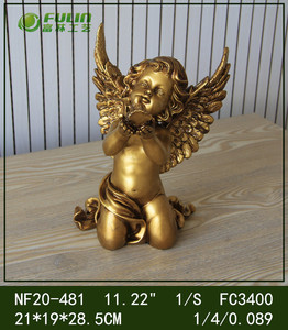 Estátua de Anjo em Bronze, Latão e Resina, 17 cm de Altura, Impermeável, Realista, Pintada à Mão, Linda Decoração de Casamento, Presente, Estátua de Querubim - Product Image 3